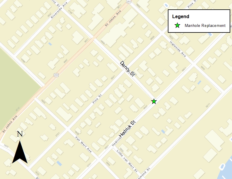 Hedrick Street at Dancy Street Emergency Improvement Project Map